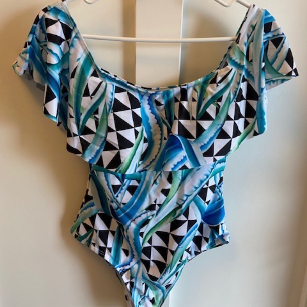 Brand New - off the shoulder bathing suit - size S